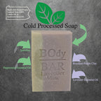 BO's Natural Lavender Mint Men’s BOdy Bar Soap – Cold-Process Soap with No Harsh or Synthetic Ingredients