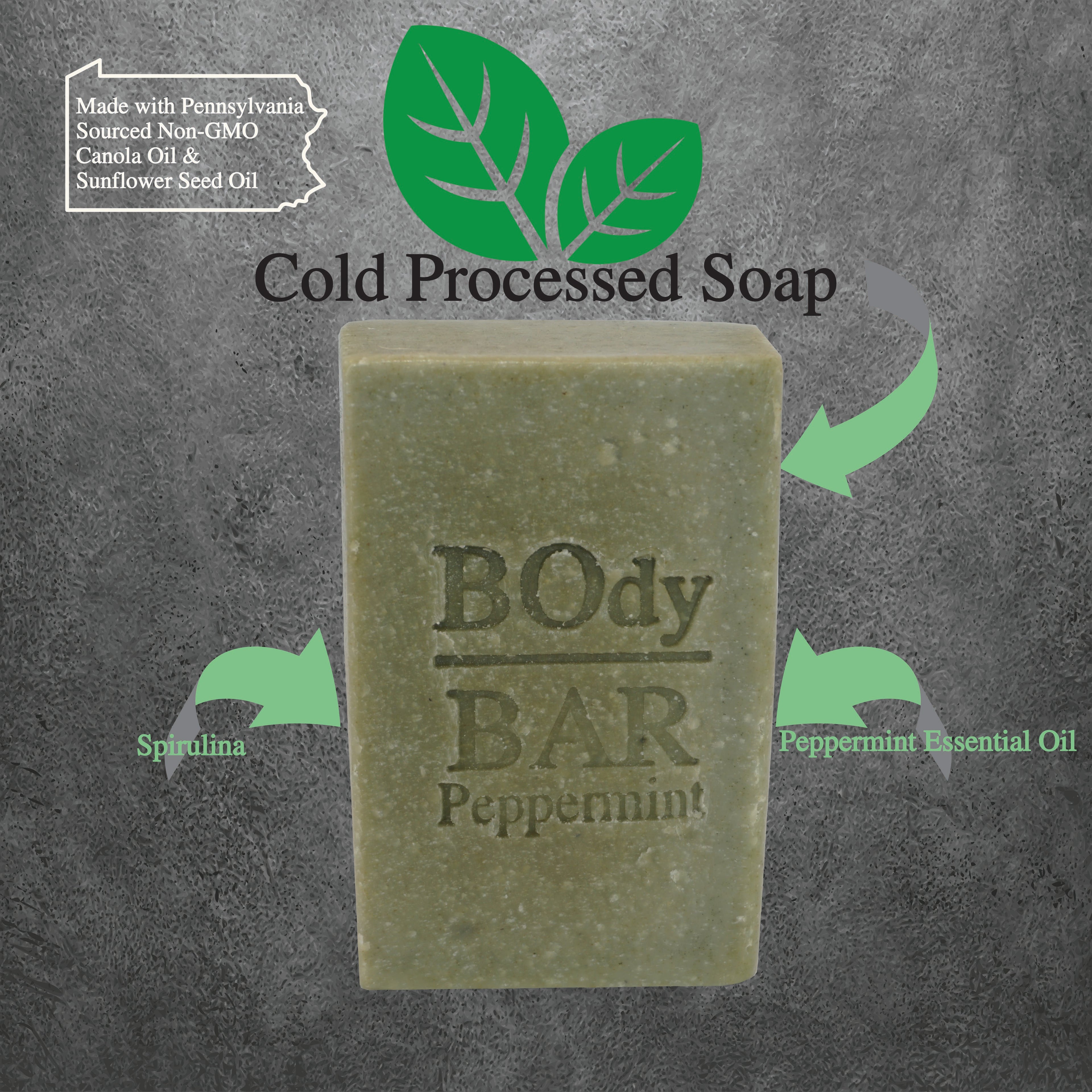 BO’s VARIETY POUND PACK, Natural Men's BOdy Bar Soap - Cold Process Soaps with NO HARSH or SYNTHETIC Ingredients - Spearmint Basil, Lavender Mint, Peppermint & Citrus Mint (4oz, 4-Pack)