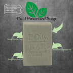 BO's Natural Spearmint Basil Men’s BOdy Bar Soap – Cold-Process Soap with No Harsh or Synthetic Ingredients