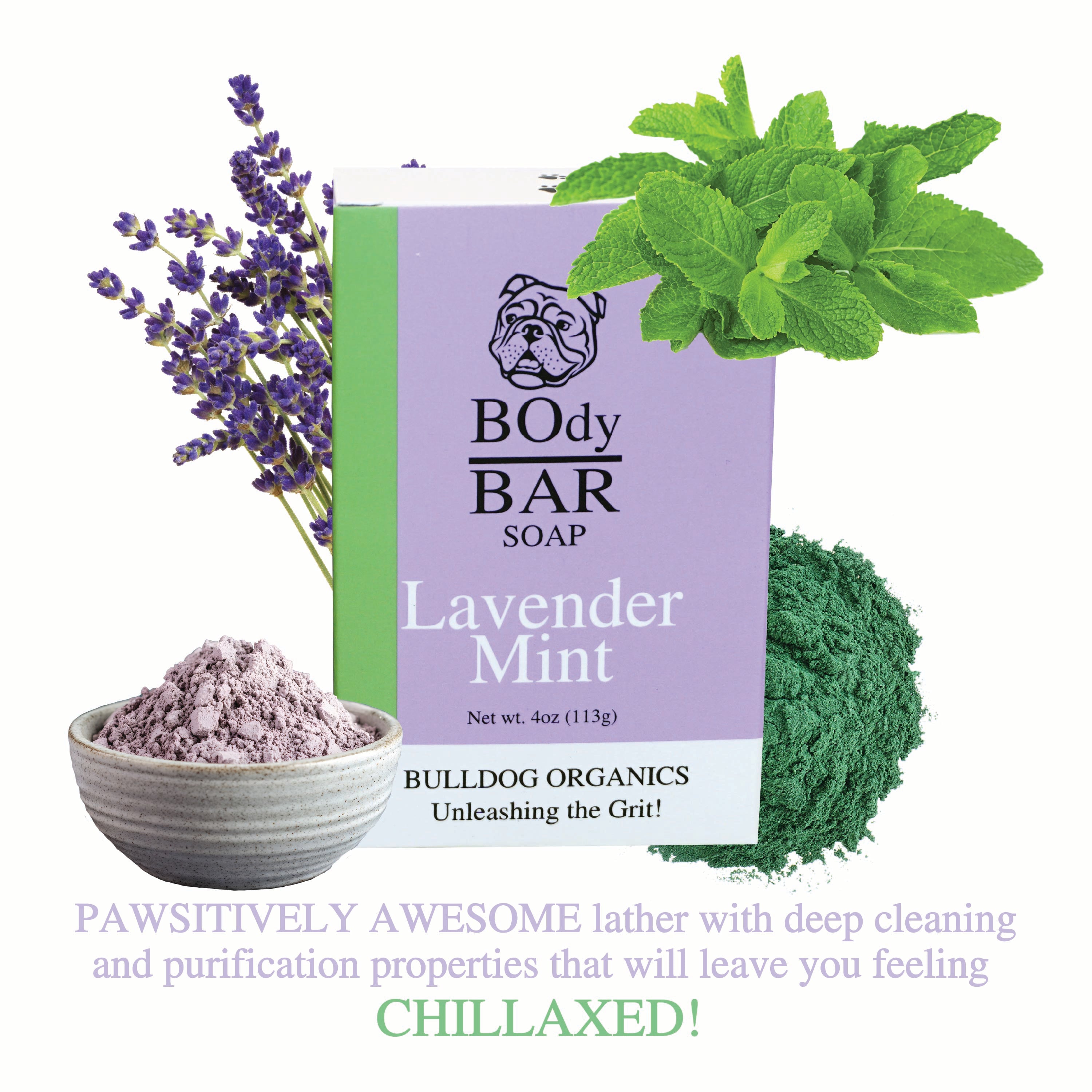 POUND PACK BO's Natural Lavender Mint Men’s BOdy Bar Soap – Cold-Process Soap with No Harsh or Synthetic Ingredients