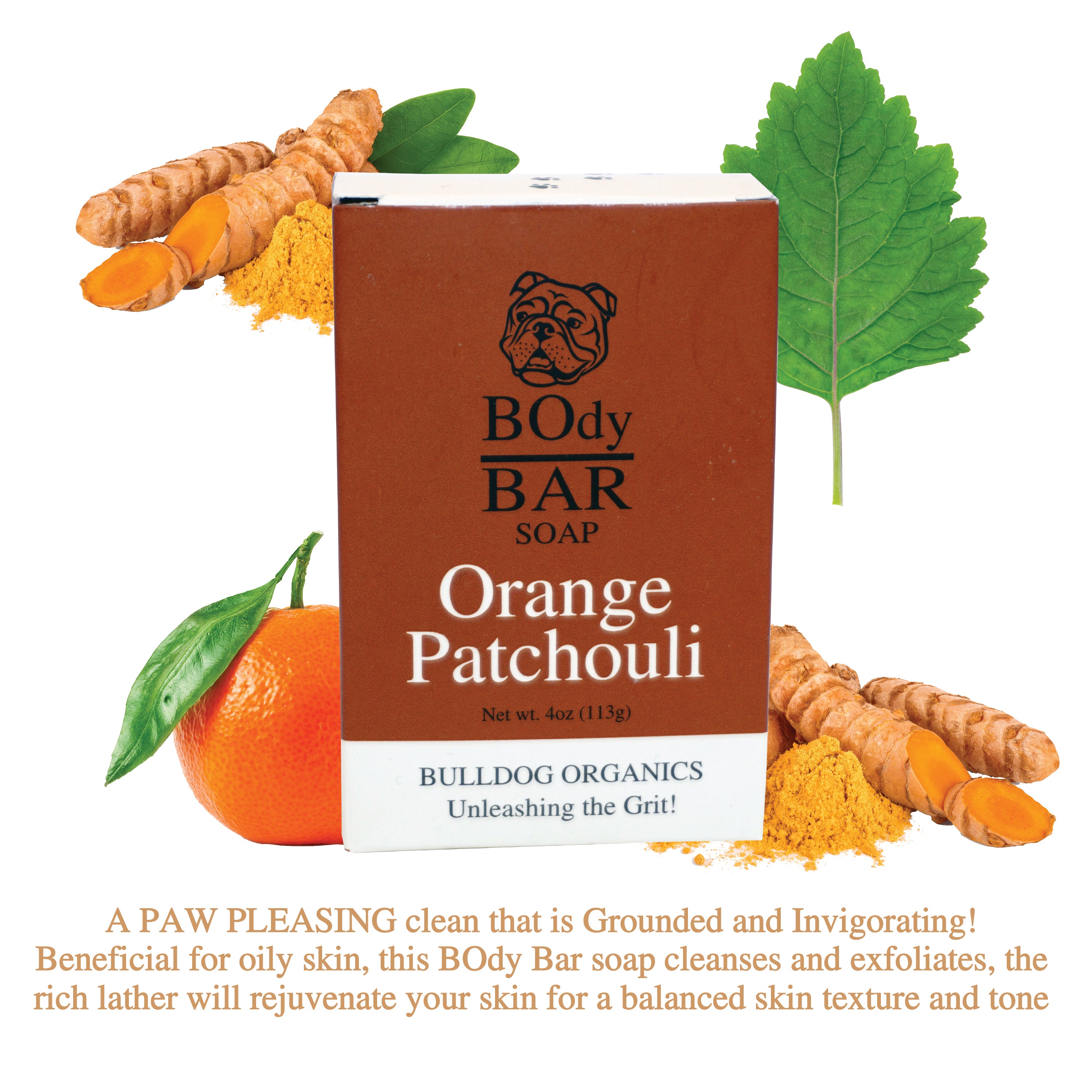 POUND PACK BO's Natural Orange Patchouli Men’s BOdy Bar Soap – Cold-Process Soap with No Harsh or Synthetic Ingredients