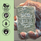 BO's Natural Spearmint Basil Men’s BOdy Bar Soap – Cold-Process Soap with No Harsh or Synthetic Ingredients