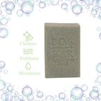 BO's Natural Spearmint Basil Men’s BOdy Bar Soap – Cold-Process Soap with No Harsh or Synthetic Ingredients