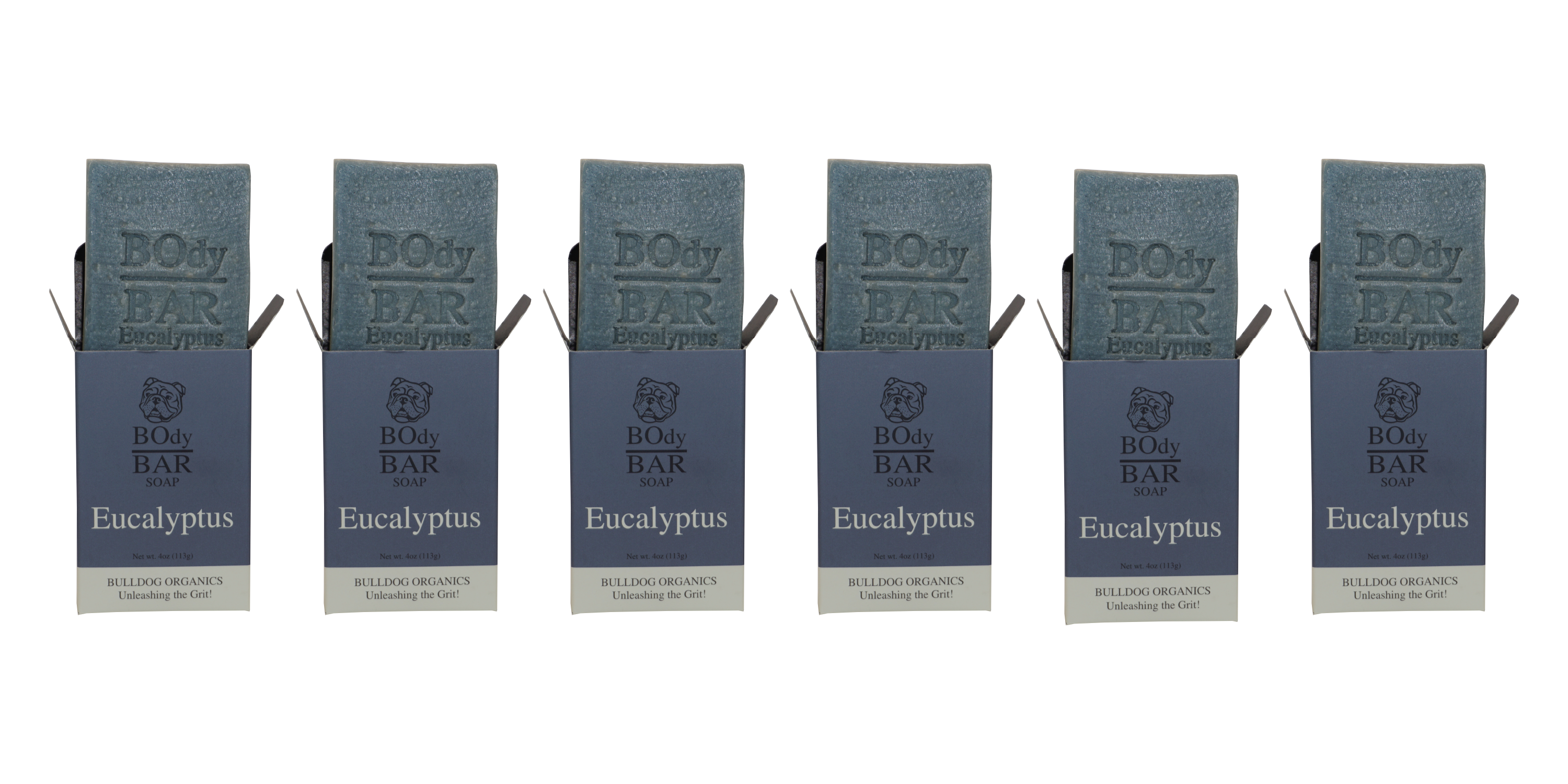 Pack of 6 - BO's Natural Eucalyptus Men’s BOdy Bar Soap – Cold-Process Soap with No Harsh or Synthetic Ingredients