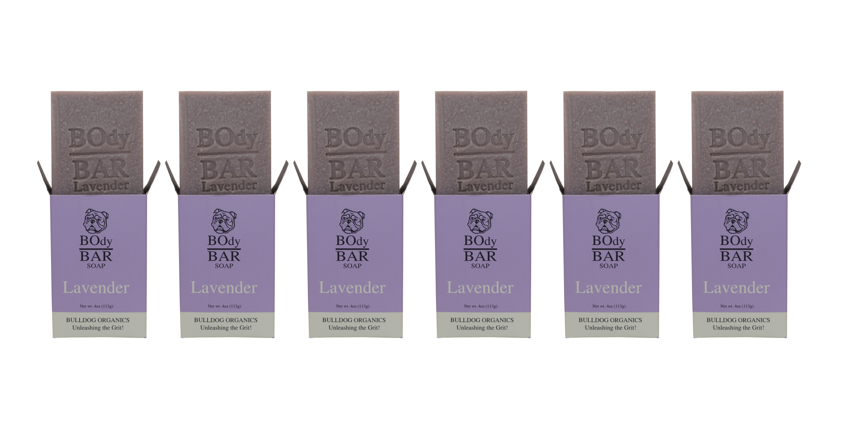6 Pack of 6 - BO's Natural Lavender BOdy Bar Soap – Cold-Process Soap with No Harsh or Synthetic Ingredients