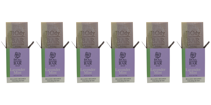 Pack of 6 - BO's Natural Lavender Mint Men’s BOdy Bar Soap – Cold-Process Soap with No Harsh or Synthetic Ingredients