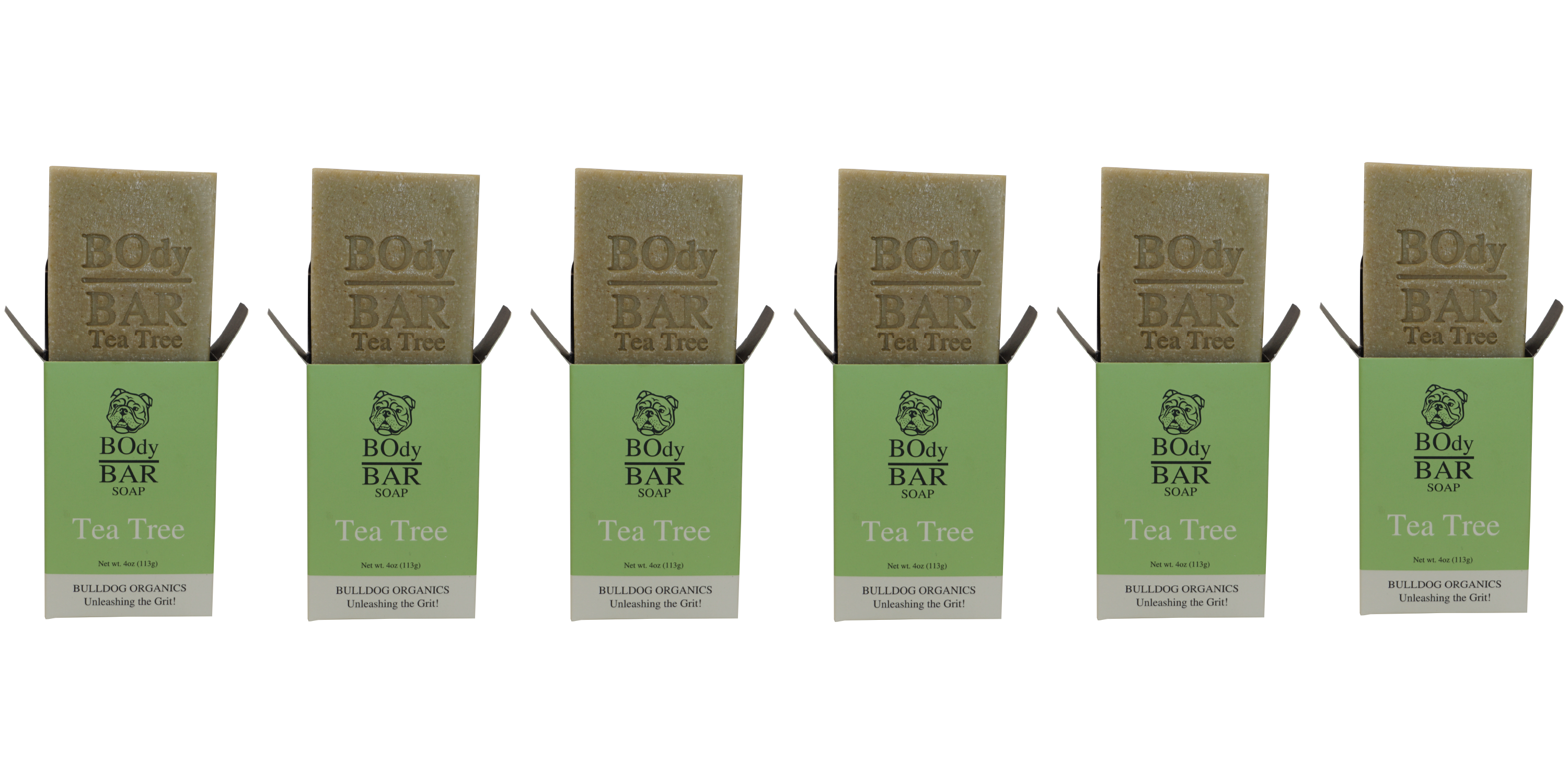 Pack of 6 - BO's Natural Tea Tree Men’s BOdy Bar Soap – Cold-Process Soap with No Harsh or Synthetic Ingredients