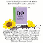 BO's Natural Lavender Mint Men’s BOdy Bar Soap – Cold-Process Soap with No Harsh or Synthetic Ingredients