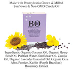 6 Pack of 6 - BO's Natural Lavender BOdy Bar Soap – Cold-Process Soap with No Harsh or Synthetic Ingredients