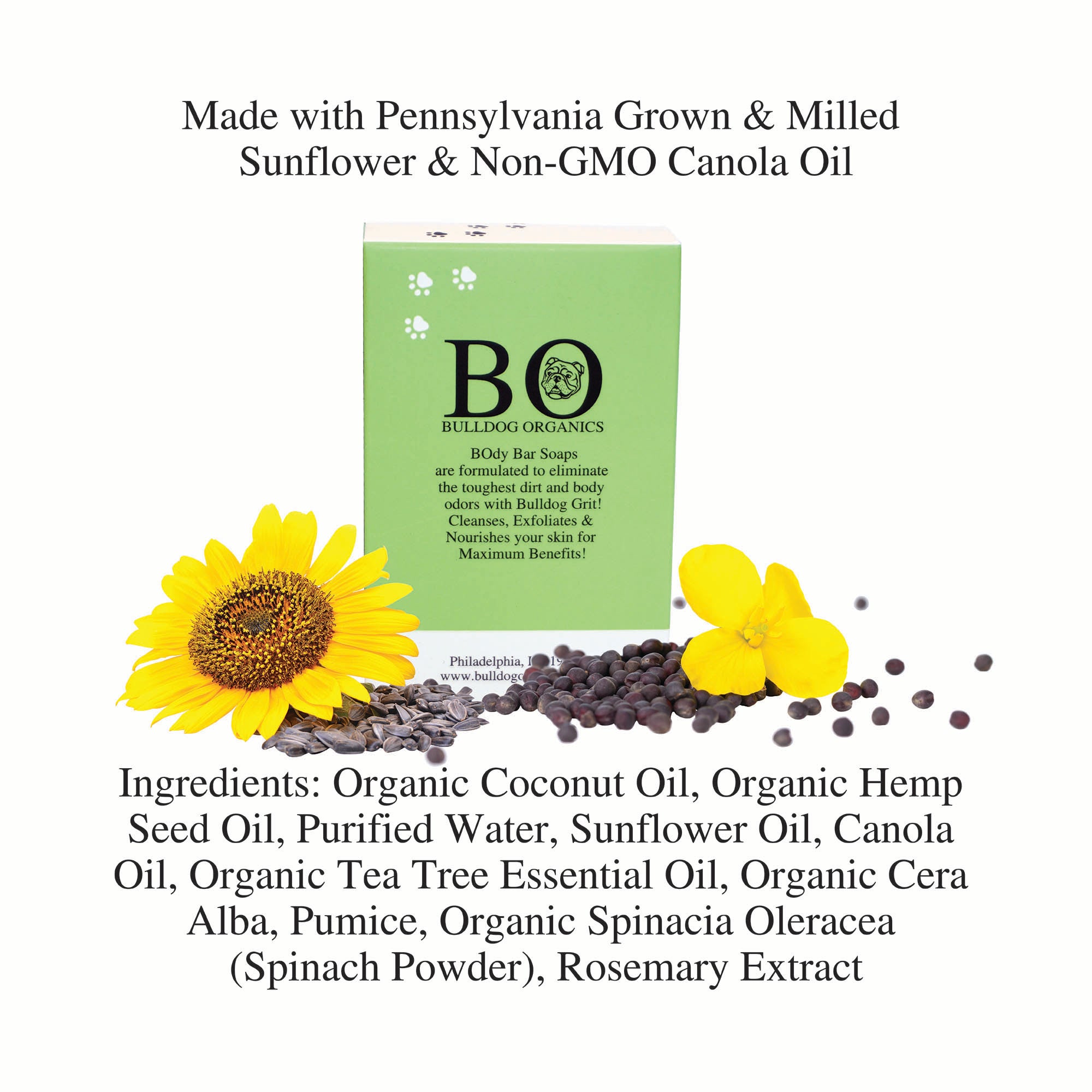 BO's Natural Tea Tree Men’s BOdy Bar Soap – Cold-Process Soap with No Harsh or Synthetic Ingredients