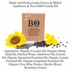 BO's Natural Mint Citrus Men’s BOdy Bar Soap – Cold-Process Soap with No Harsh or Synthetic Ingredients