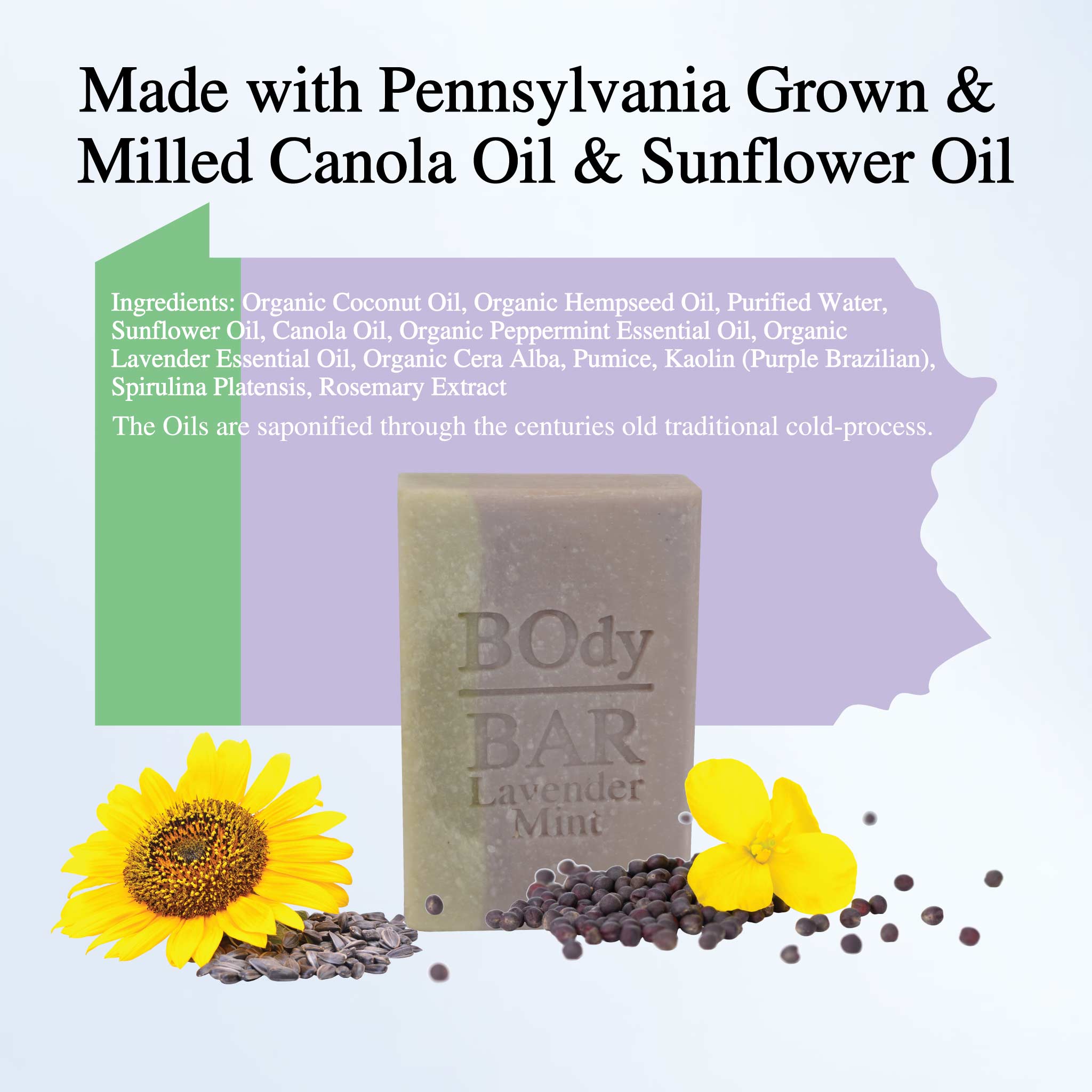 POUND PACK Natural Lavender Mint BOdy Bar Soap