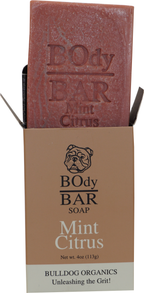 BO's Natural Mint Citrus Men’s BOdy Bar Soap – Cold-Process Soap with No Harsh or Synthetic Ingredients