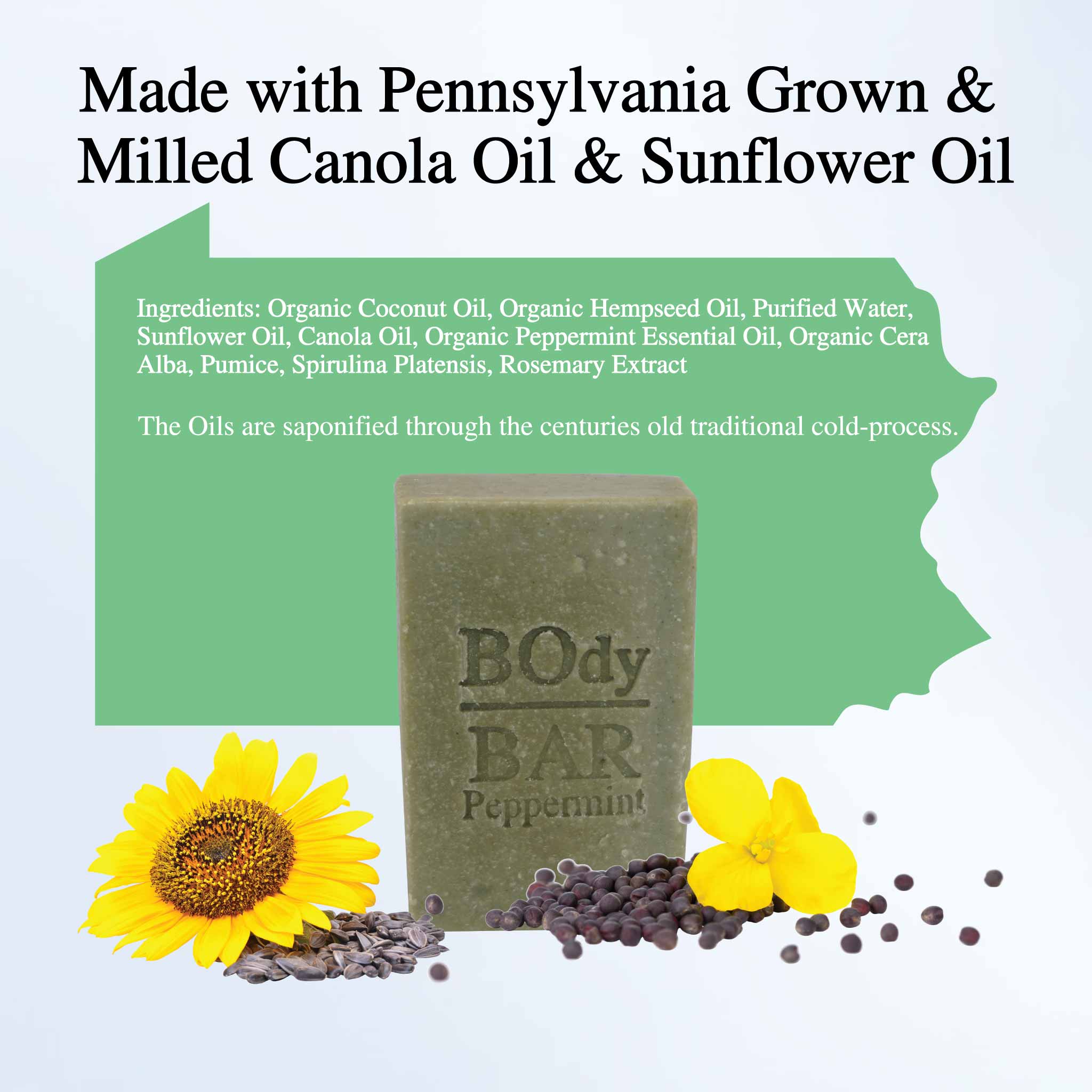 Natural Peppermint BOdy Bar Soap