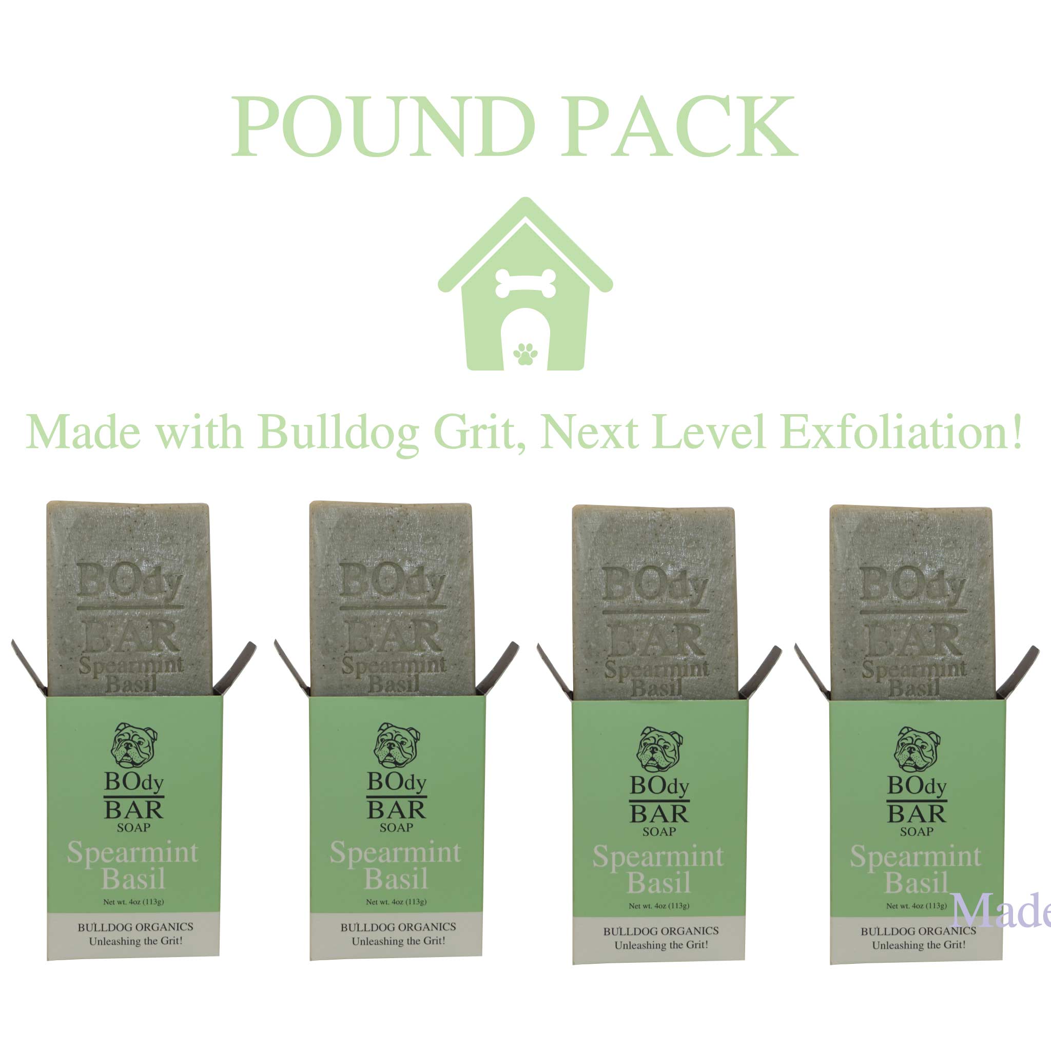 POUND PACK Natural Spearmint Basil BOdy Bar Soap